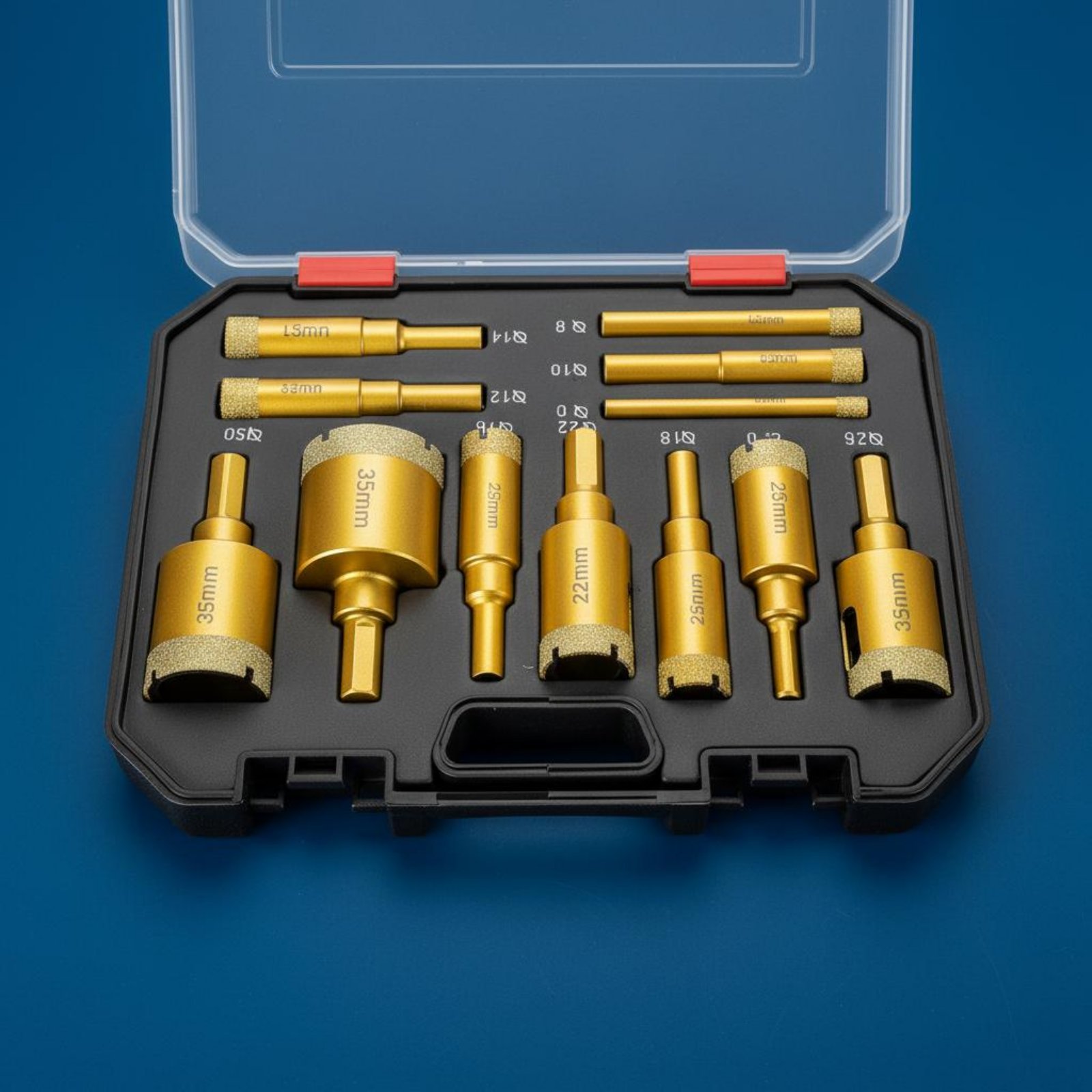 Power Tools Set - 12 조각 브레이징 크리스탈 드릴링 드릴