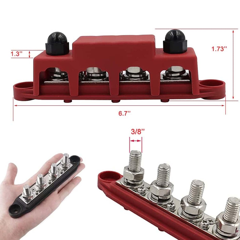 블랙 레드 12V 250A 버스바 스터드 터미널 블록  - Power Tools Distributor 리뷰 및 가격