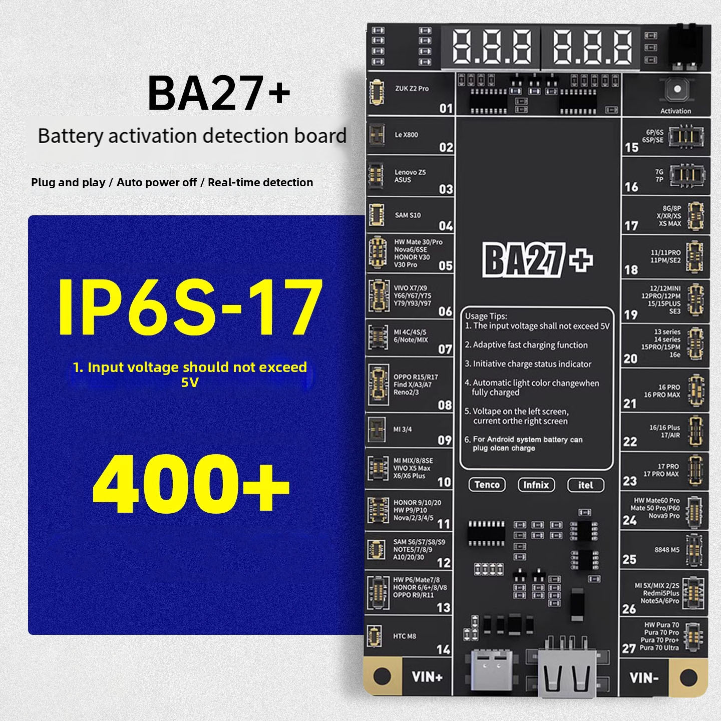 BA27 플러스 활성화 테스트 보드 고속 충전 지능형  - Power Tools Plus 리뷰 및 가격