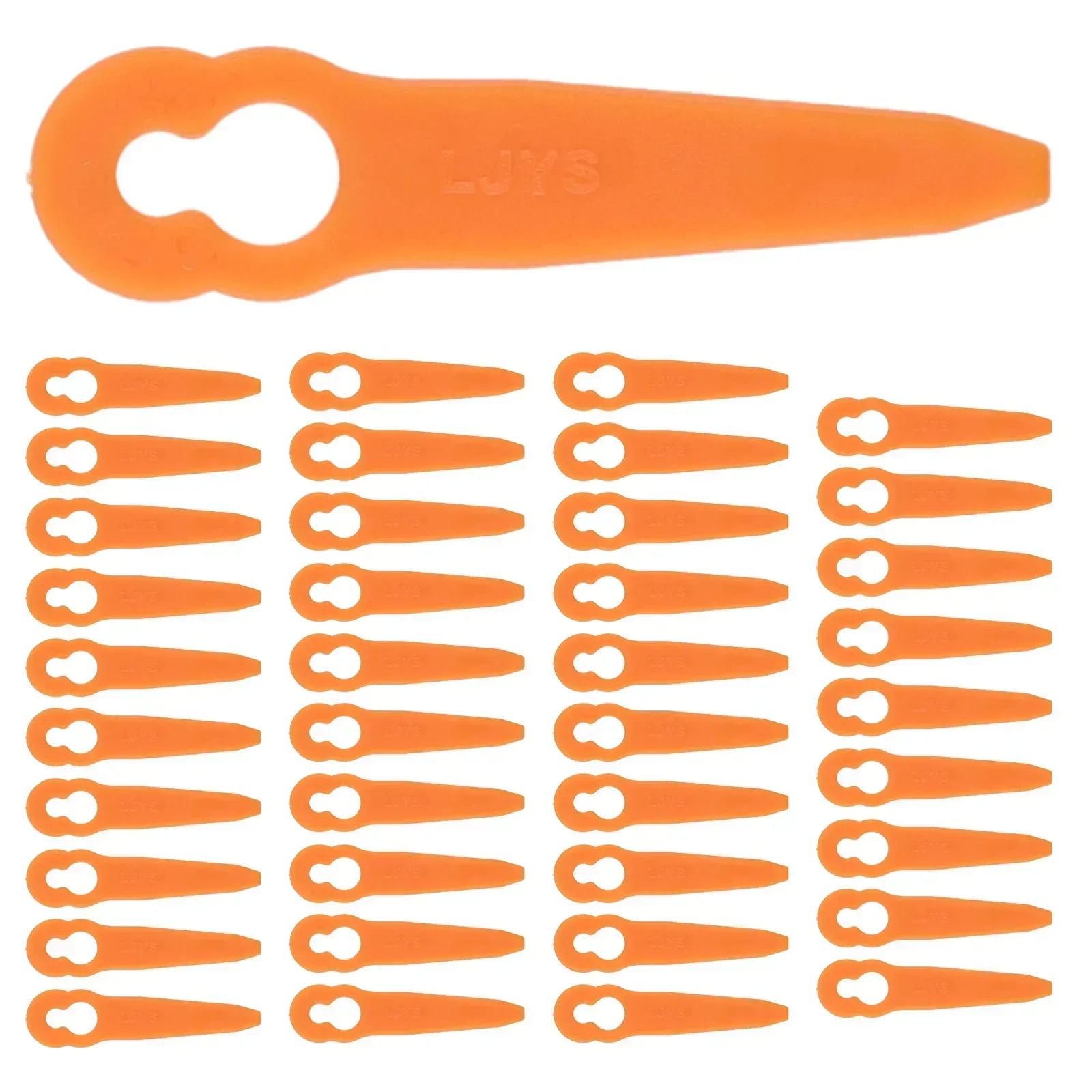 40pcs 플라스틱 블레이드 잔디 깎는 기계 브러시 커 - Power Tools Orange 리뷰 및 가격