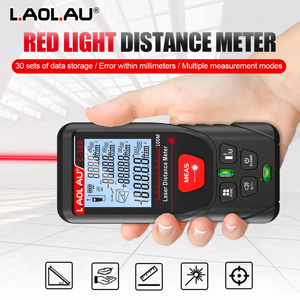 LAOLAU 50m/100m/120m/200m 디지털  - Power Tools Green 리뷰 및 가격