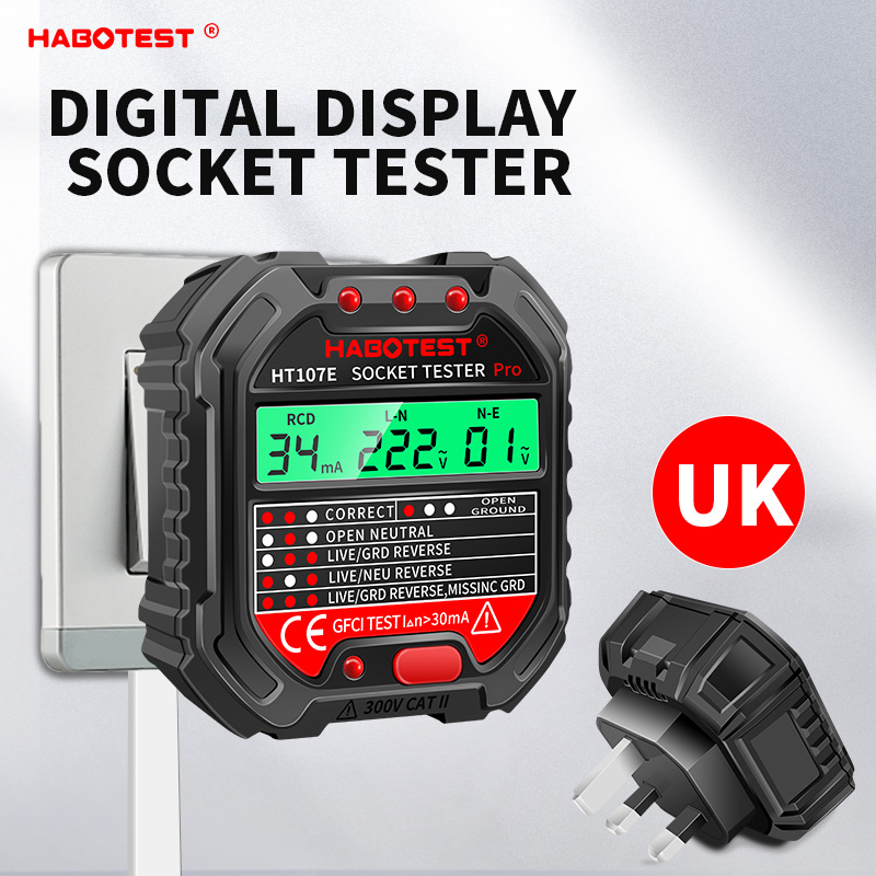 HABOTEST HT107 Pro 디지털 소켓 테스터, - Power Tools Uk Review 리뷰 및 가격