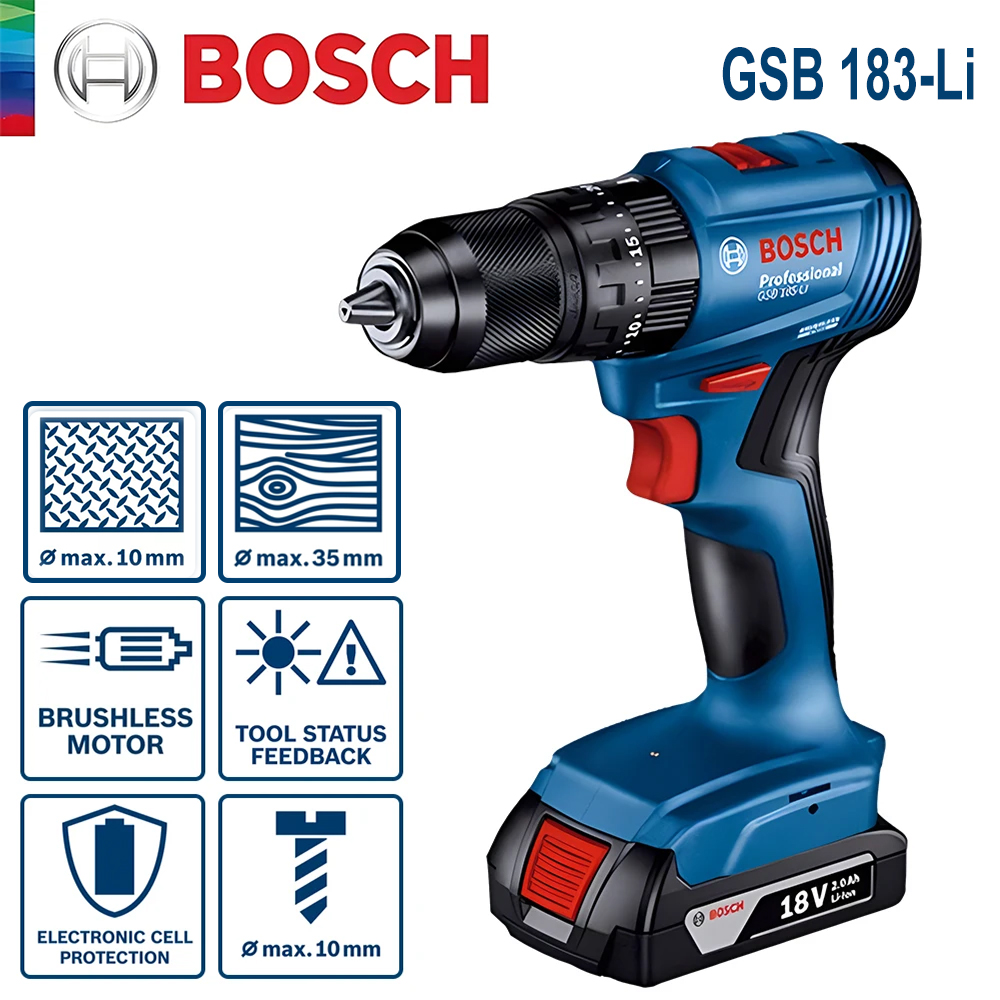 보쉬 GSB 183-LI 전기 드릴 스크루드라이버 무선 - Power Tools Wood 리뷰 및 가격